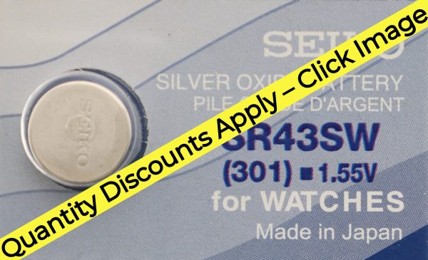Seiko Watch Battery 301 (SR43SW) | Lindsay's